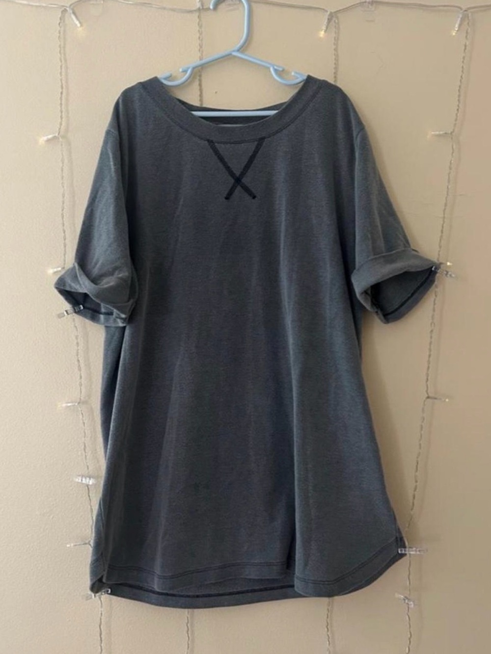 Wrangler Oversized Short-Sleeve Tee - Charcoal Gray